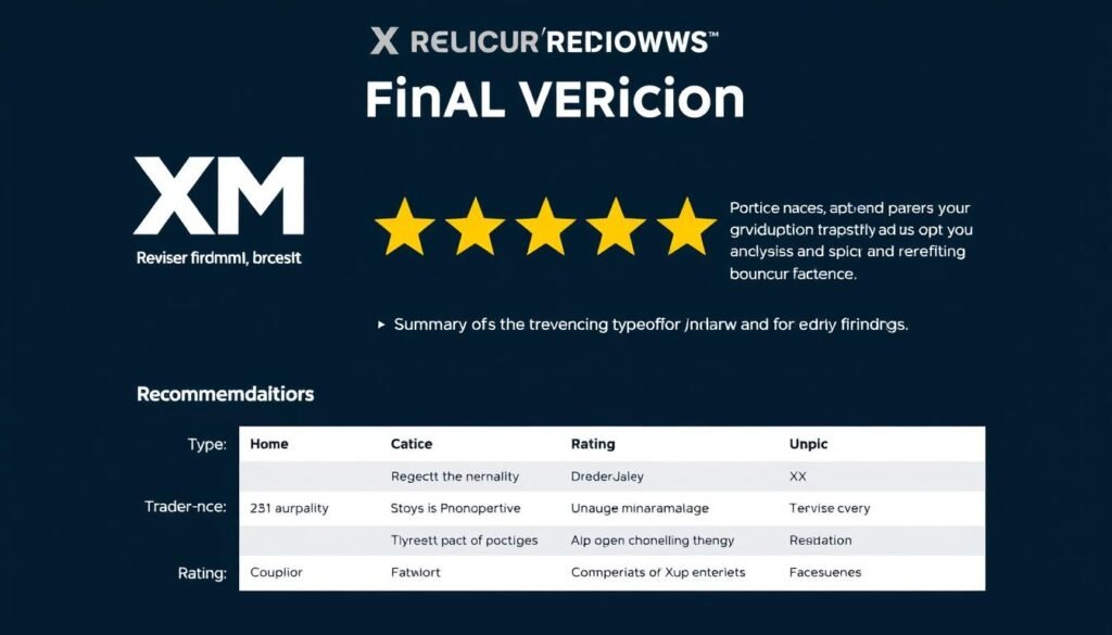 XM Broker Review final verdict showing overall rating and summary