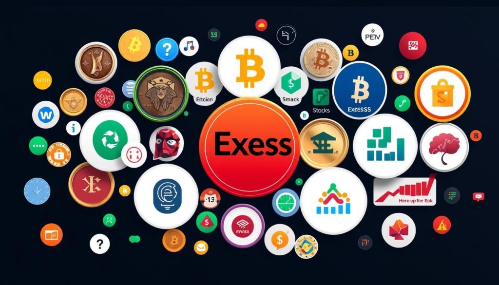 Exness Broker Review showing various tradable markets and instruments