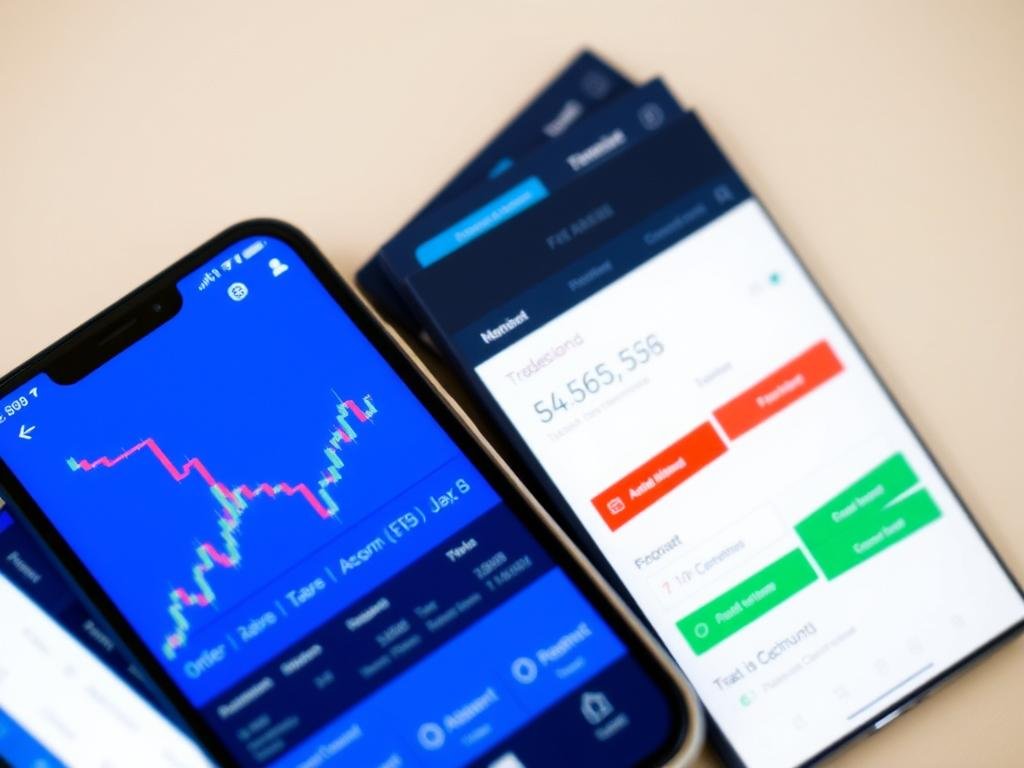 FBS Trader mobile app interface on smartphone