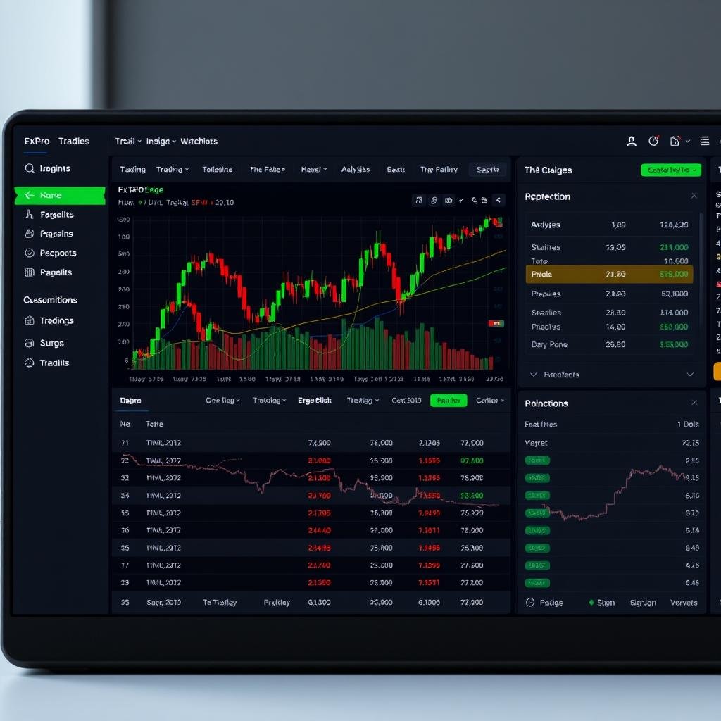 FxPro Edge proprietary platform with customizable interface and one-click trading