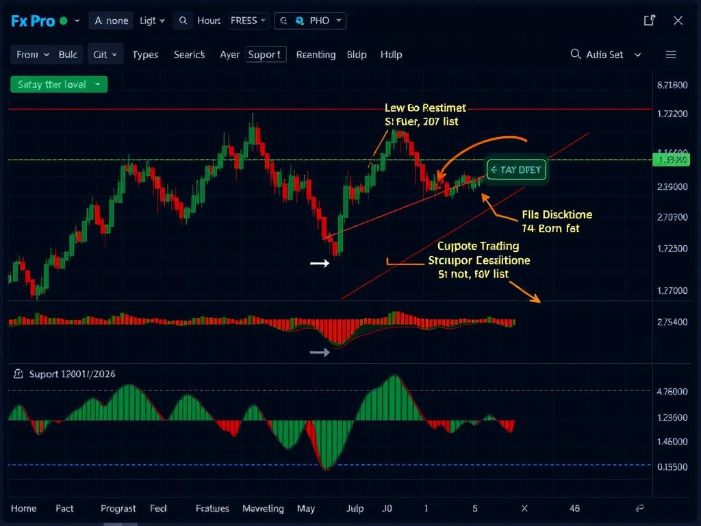 FxPro market analysis showing technical chart patterns and predictions