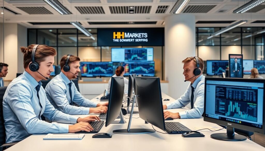 HF Markets customer support team assisting clients