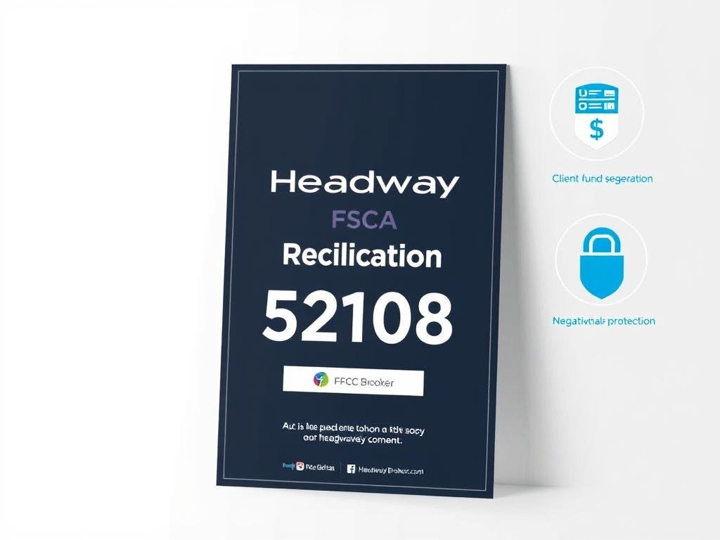 Headway Brokers review showing FSCA regulation certificate and security measures