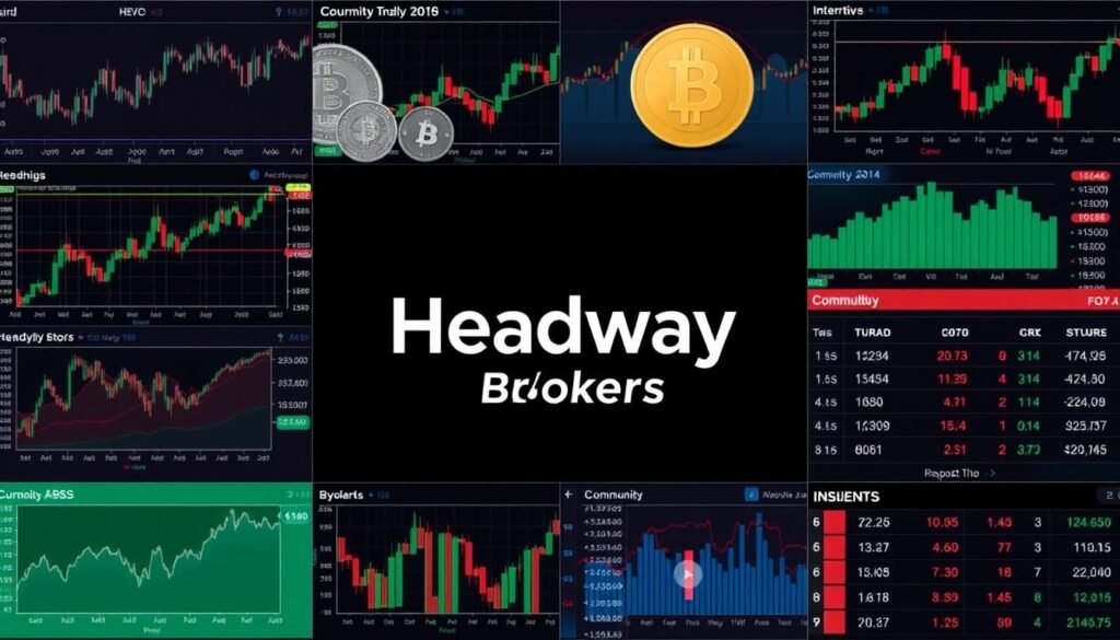 Headway Brokers review showing various trading instruments available on their platform