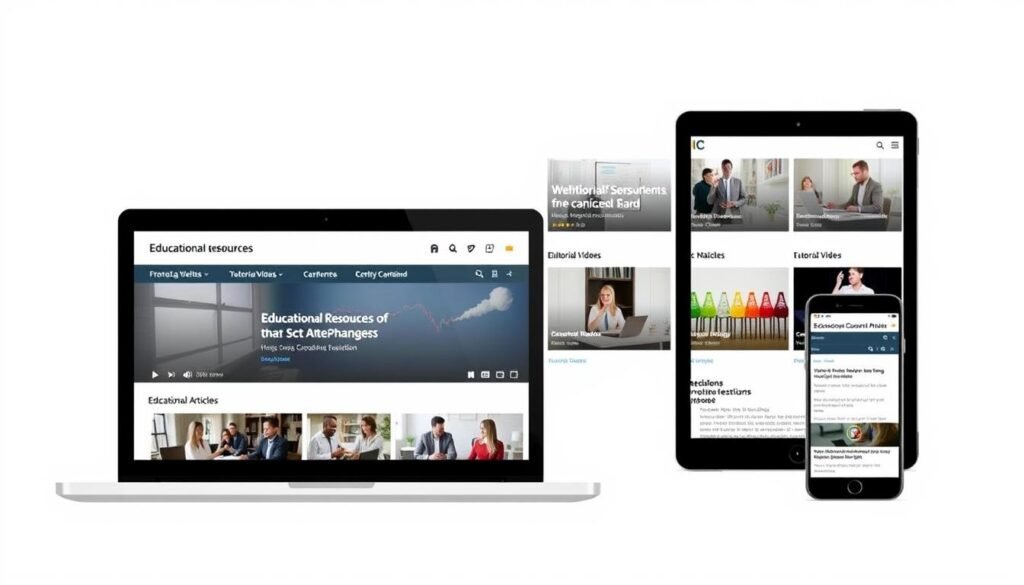 IC Markets educational resources including webinars, articles, and videos