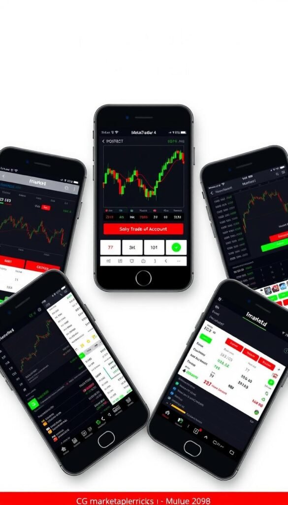 IC Markets mobile trading apps on smartphone devices