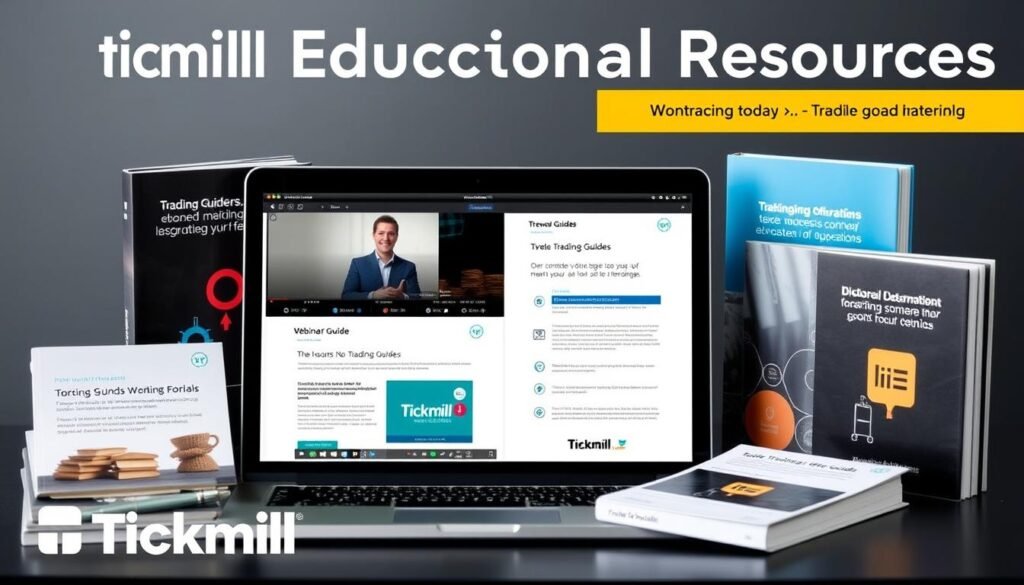 Tickmill's educational resources including webinars and trading guides
