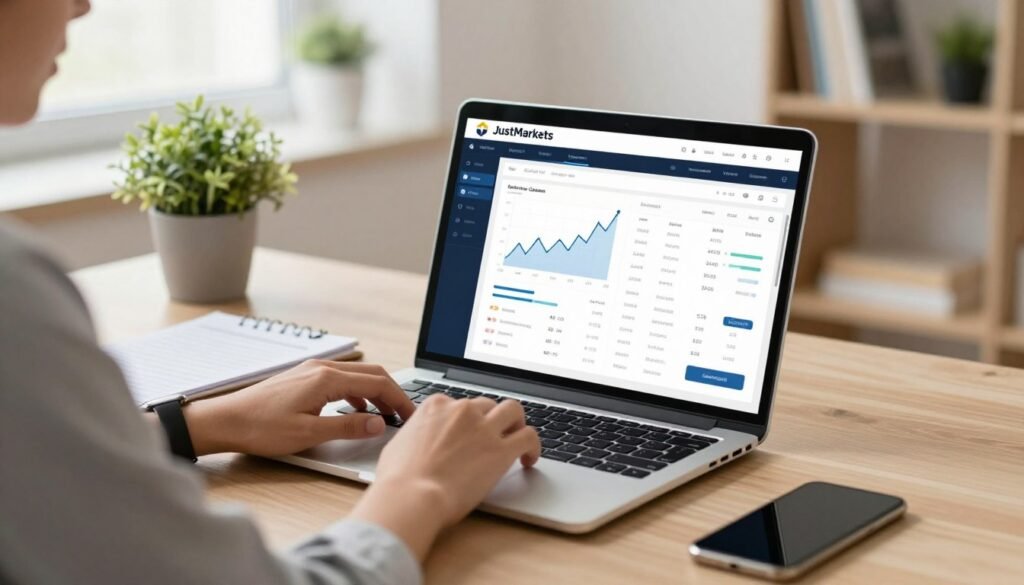 justmarkets account kaise banaye