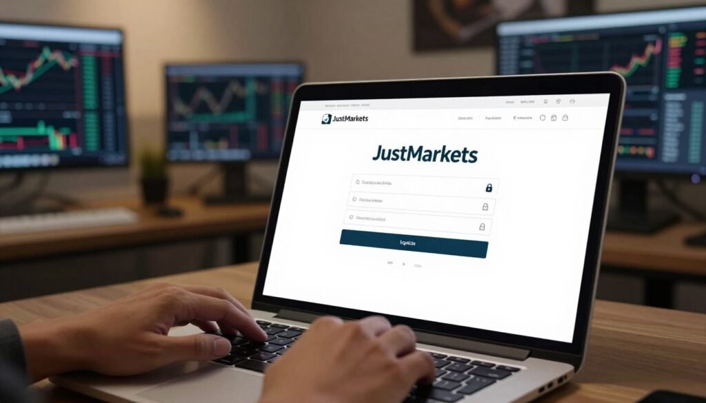 justmarkets login process